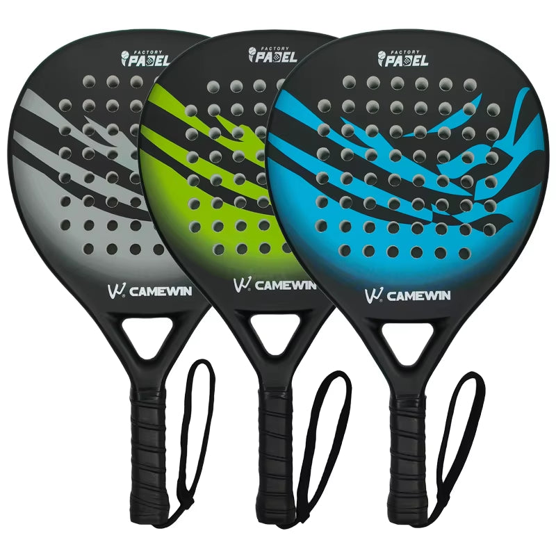 Padel Racket Paddle Racket 100% Carbon EVA Elastic Memory Foam Core Lightweight Thick Tennis Racket Carbon Fiber Padel Racket