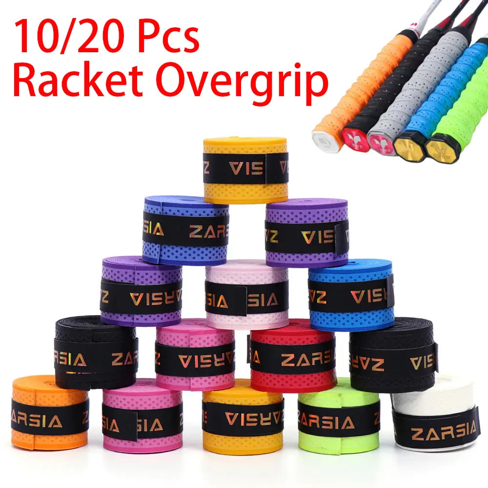 10/20Pcs Overgrip Absorb Sweat Racket Overgrip Beach Tennis Racket Padle Racket Tennis Badminton Racket Anti-Slip Racquet Tape