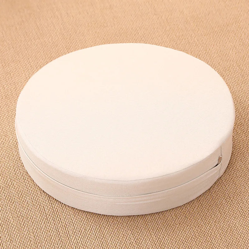 40X6Cm Linen Tatami Meditation Cushion Sturdy and Durable round Yoga Stretching Cushion Removable and Machine Washable