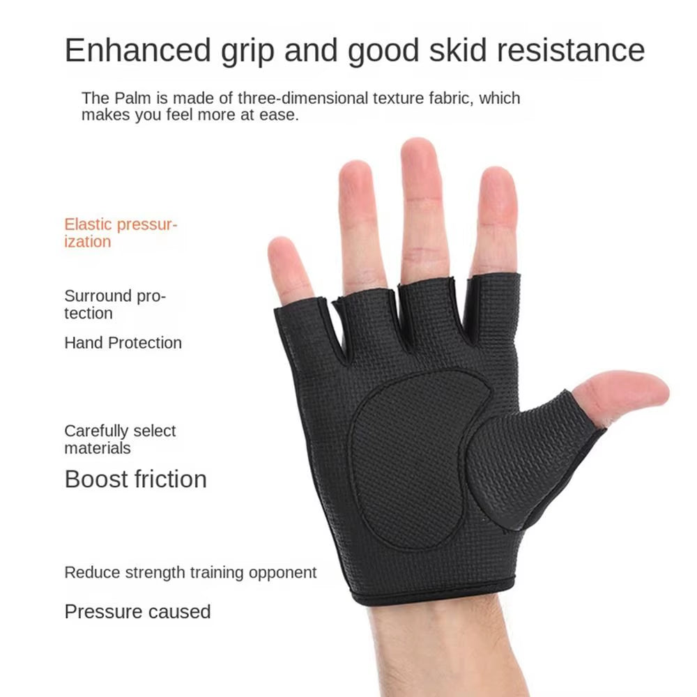 Finger Bodybuilding Training Silicone Palm Weightlifting Gloves Fitness Gloves Dumbbells Gloves Fitness Gym Mittens