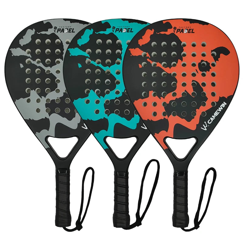 Padel Racket Paddle Racket 100% Carbon Fiber EVA Elastic Memory Foam Core Lightweight Tennis Racket Carbon Fiber Padel Racket