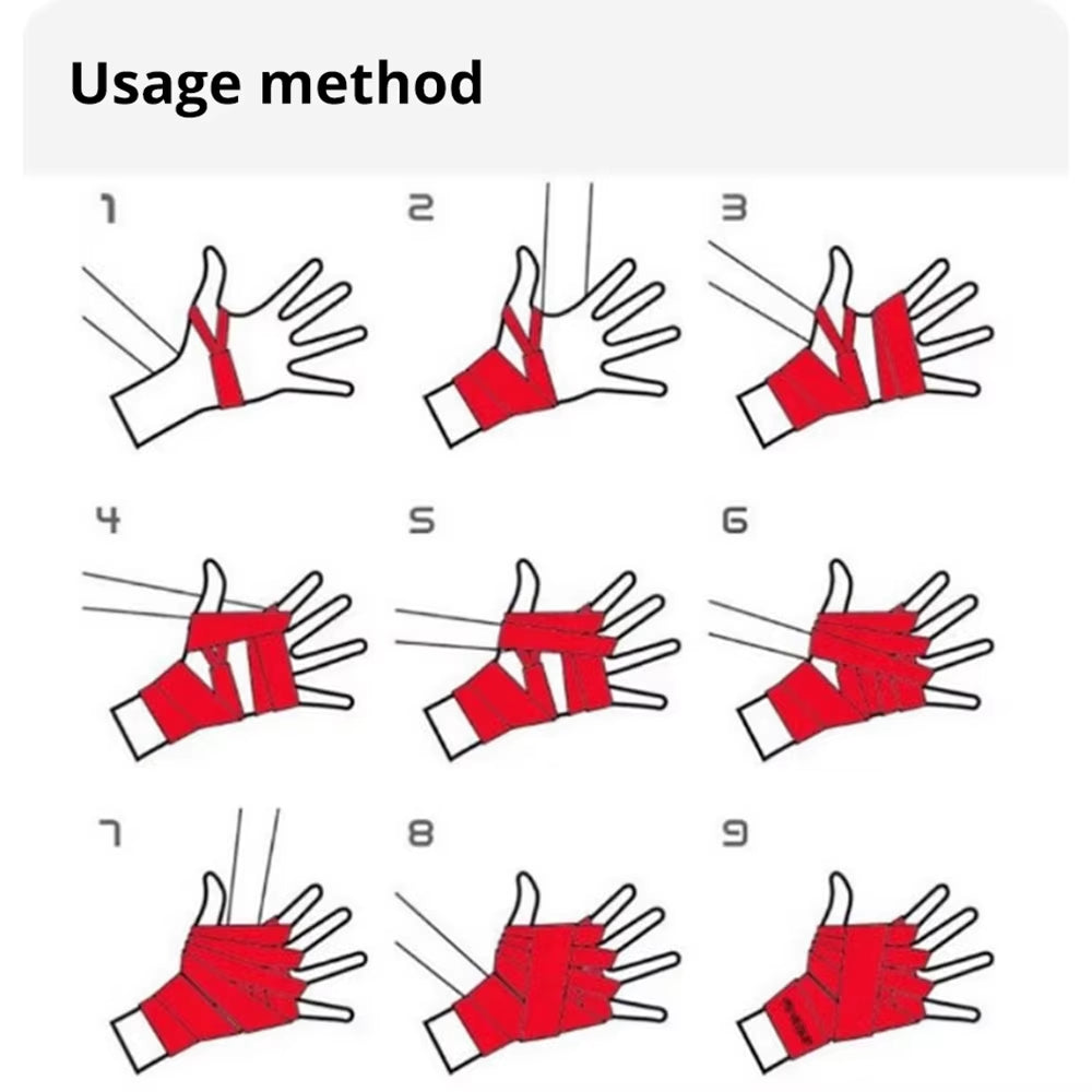 3M Cotton Boxing Bandage 5M - Muay Thai Wrist Wraps for Combat Sports, Kickboxing, and Training Competitions
