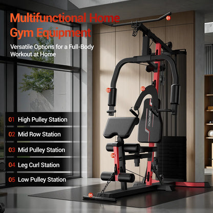 Umay ROBORE Series Workout Station with 160LBS Weight Stack