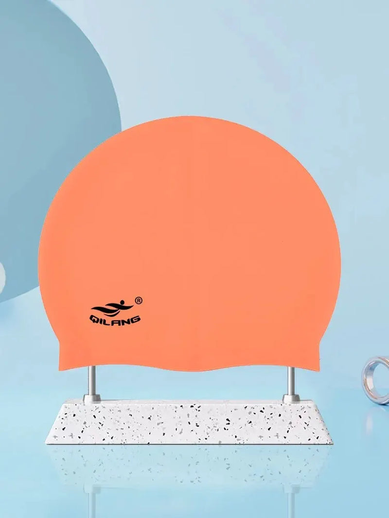 Waterproof Ear Protector with No Wut Head Silicone High Quality Swimming Cap for Children and Adults