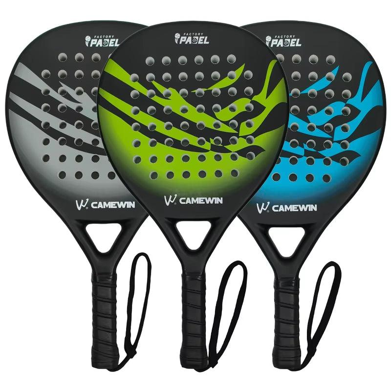 Padel Racket Paddle Racket 100% Carbon EVA Elastic Memory Foam Core Lightweight Thick Tennis Racket Carbon Fiber Padel Racket