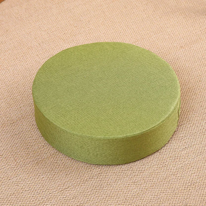 40X6Cm Linen Tatami Meditation Cushion Sturdy and Durable round Yoga Stretching Cushion Removable and Machine Washable