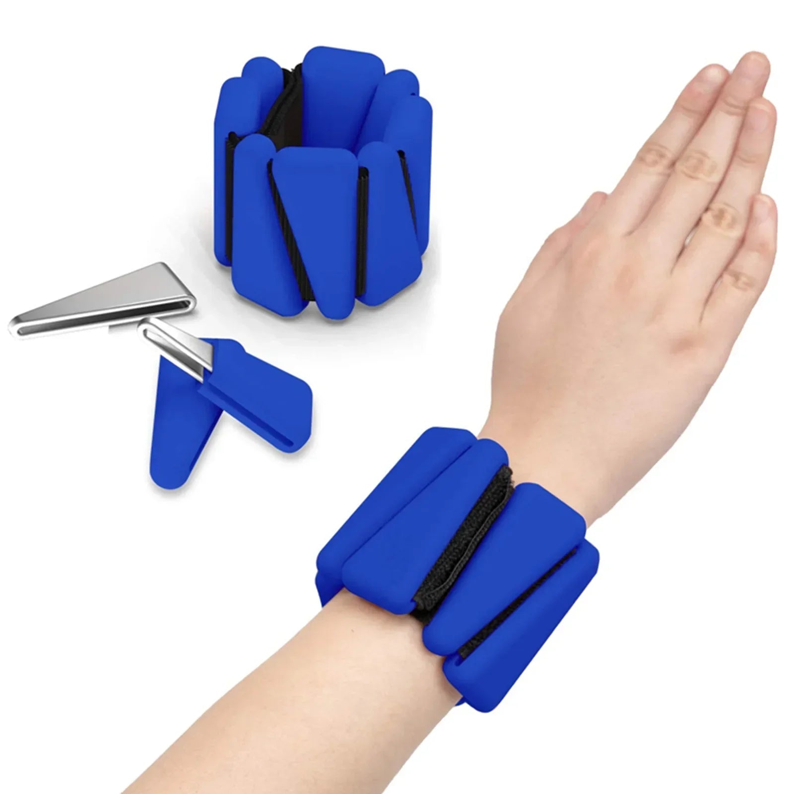 1/2Lbs Yoga Fitness Exercise Wrist Weights Bracelet Triangle Silicone Adjustable Ankle Strap Protector Jogging Sports Wristbands