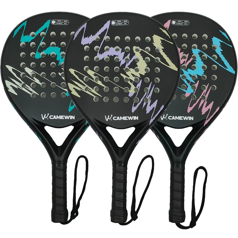 Padel Racket Paddle Racket 100% Carbon Fiber EVA Elastic Memory Foam Core Lightweight Tennis Racket Carbon Fiber Padel Racket