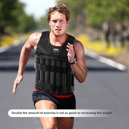3/15/20/35/50Kg Workout Weight Jacket Adjustable Weighted Exercise Vest Workout Equipment for Running Training Jogging Walking