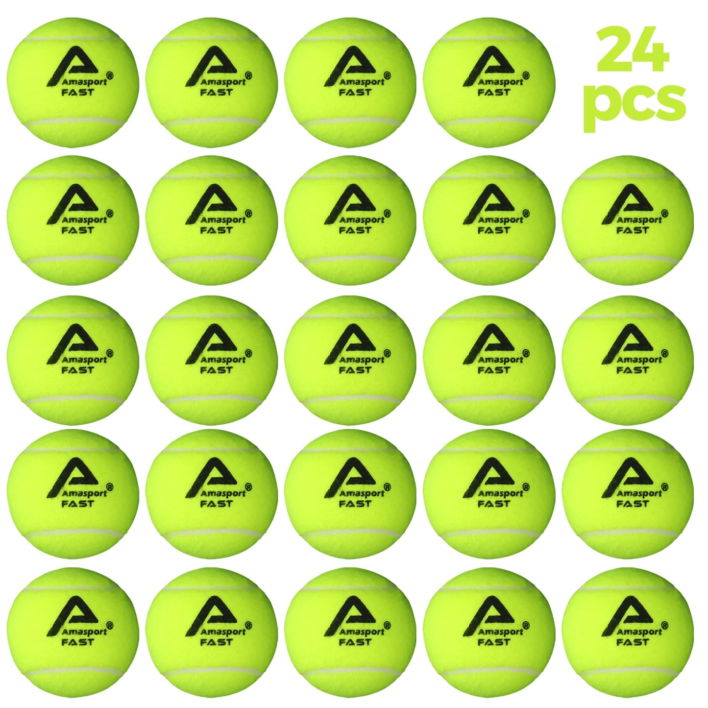 AMASPORT Tennis Balls Practice Training Pressureless High Quality Durable Bouncy Balls for Beginner Tennis Sport