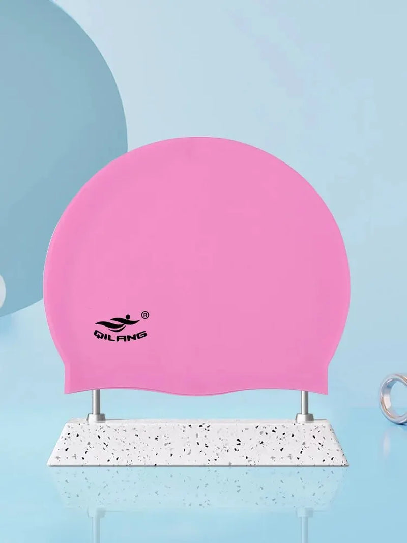 Waterproof Ear Protector with No Wut Head Silicone High Quality Swimming Cap for Children and Adults