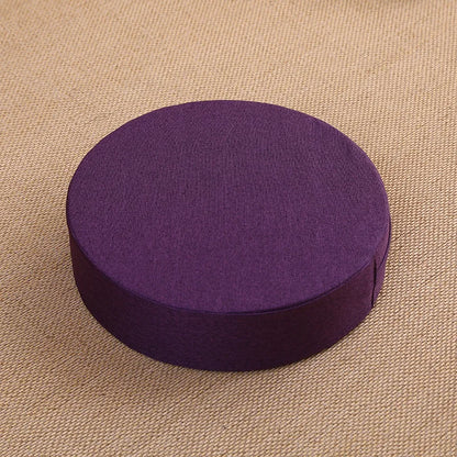 40X6Cm Linen Tatami Meditation Cushion Sturdy and Durable round Yoga Stretching Cushion Removable and Machine Washable