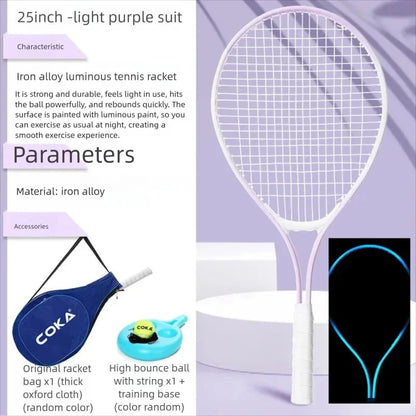 25 Inch Tennis Racket, Children'S Tennis Racket Set, Youth Primary and Secondary School Sports Training Racket,For All Age