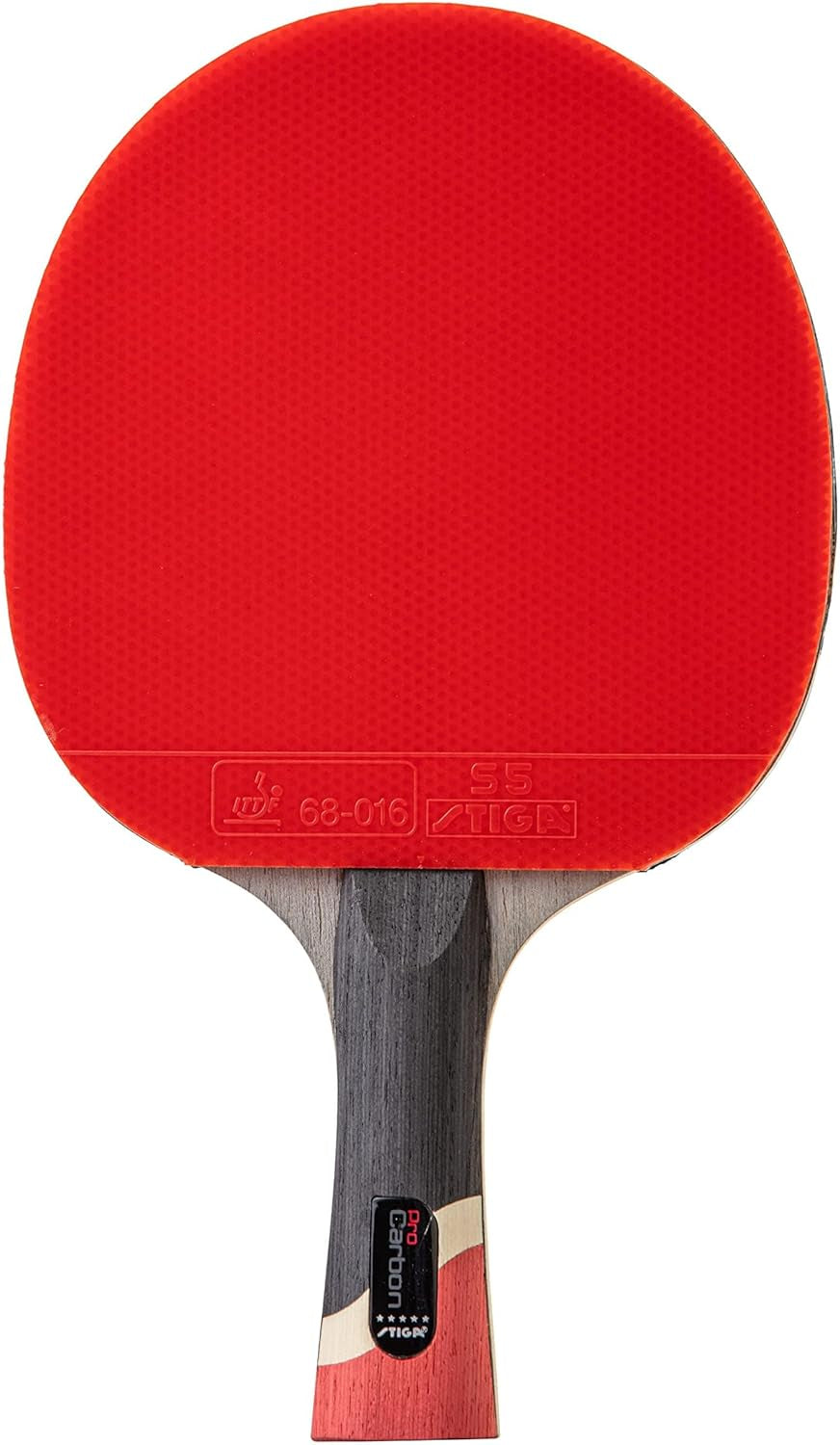 STIGA Pro Carbon + Raptor Performance-Level Table Tennis Rackets with Carbon Technology for Tournament Play - 7-Ply Blade with Flared Handles - 2Mm Sponge for Enhanced Control and Speed
