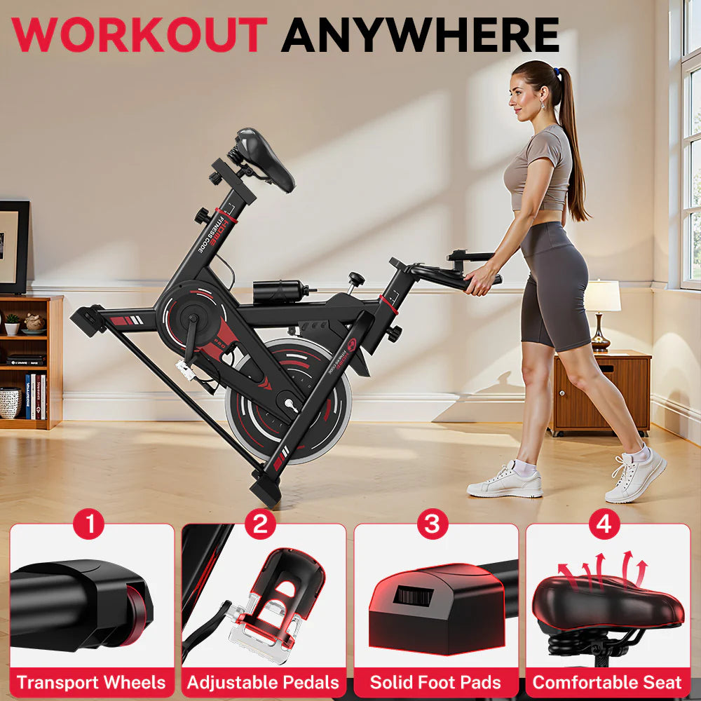 Stationary Exercise Bike D1, Flywheel 8KG/10KG