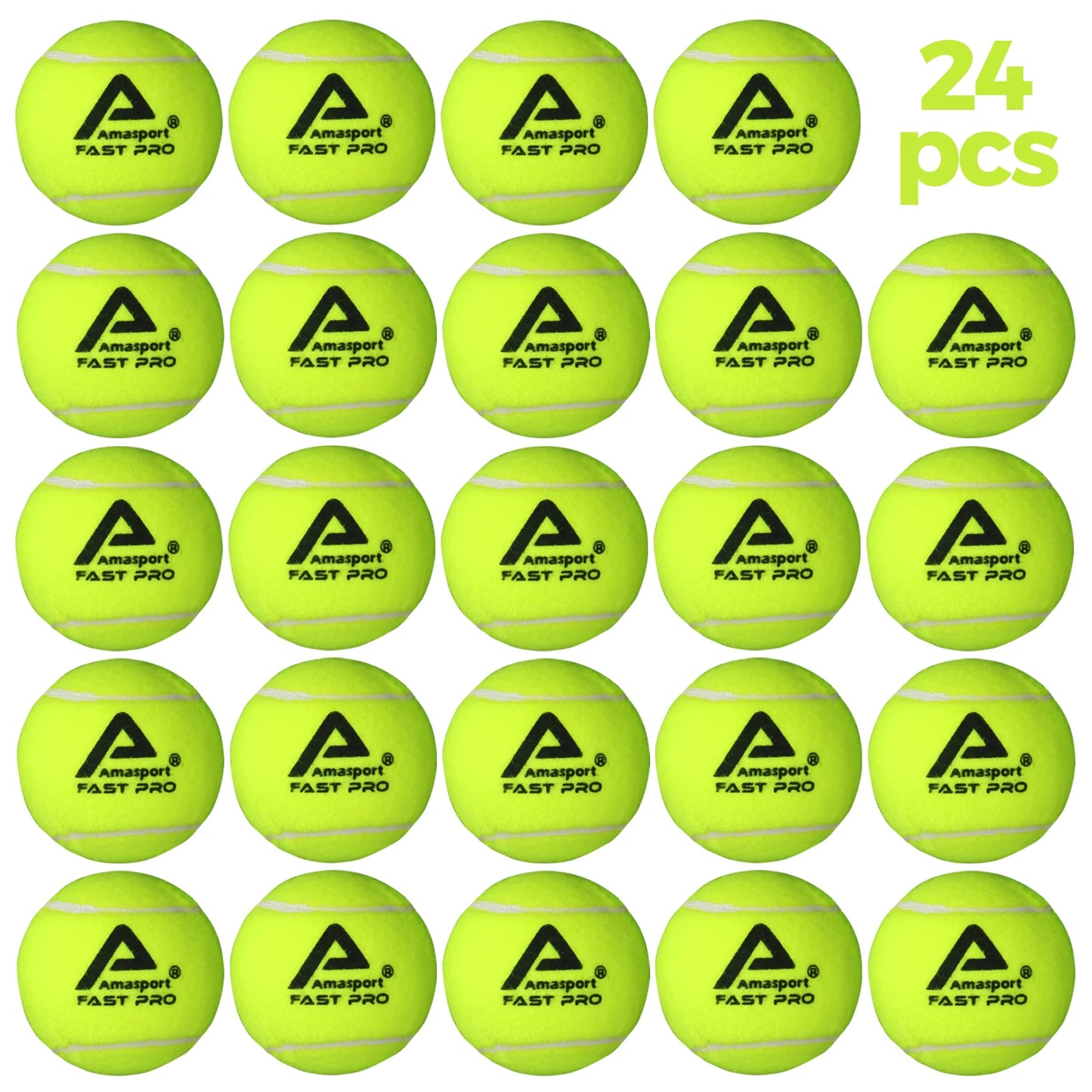 AMASPORT Tennis Balls Practice Training Pressureless High Quality Durable Bouncy Balls for Beginner Tennis Sport