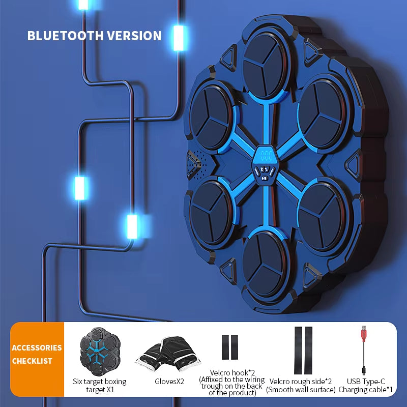 Smart Bluetooth Music Boxing Trainer - Decompression and Fitness Wall Target for Home Use