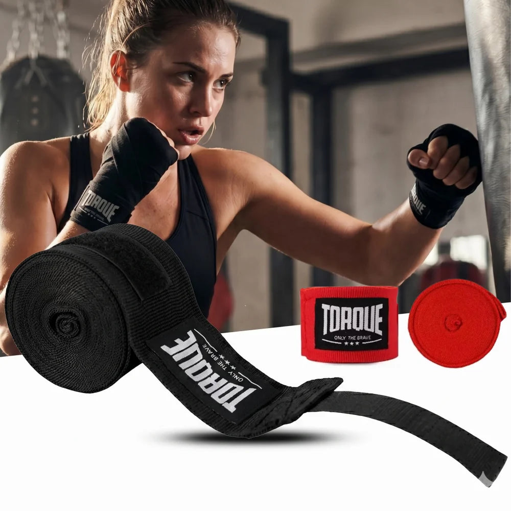 3M Cotton Boxing Bandage 5M - Muay Thai Wrist Wraps for Combat Sports, Kickboxing, and Training Competitions