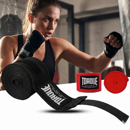 3M Cotton Boxing Bandage 5M - Muay Thai Wrist Wraps for Combat Sports, Kickboxing, and Training Competitions