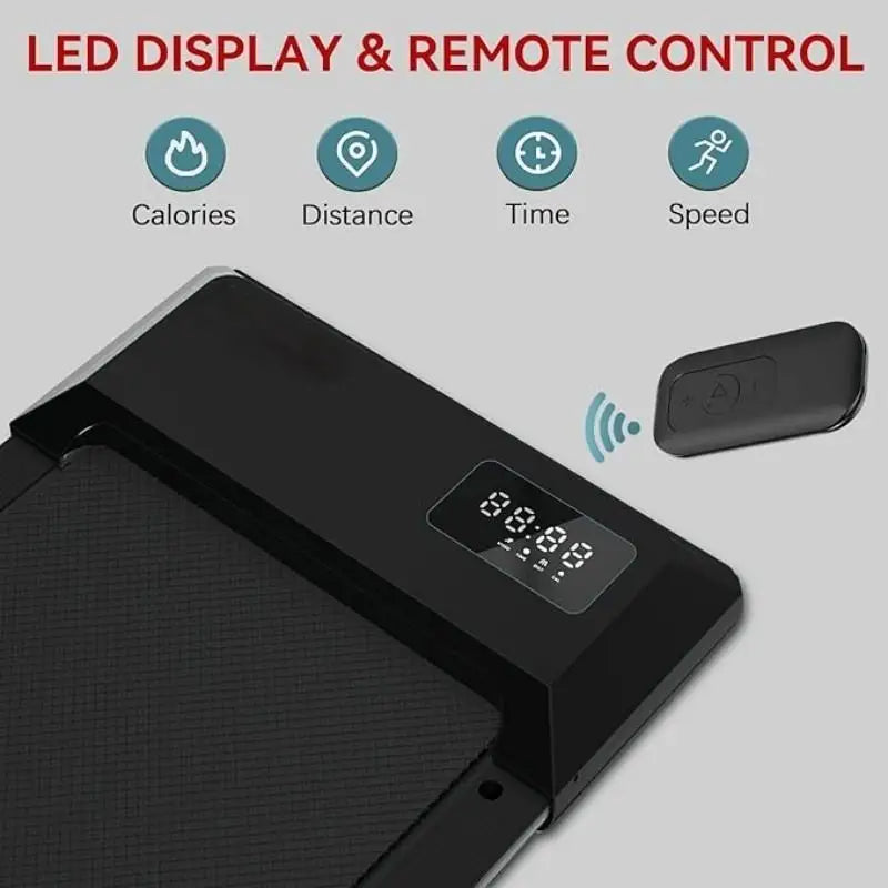 300 Ibs Weight Capacity 2.5 HP 2 in 1 Portable Treadmill for Home with Remote Control LED Display Walking Pad Treadmill