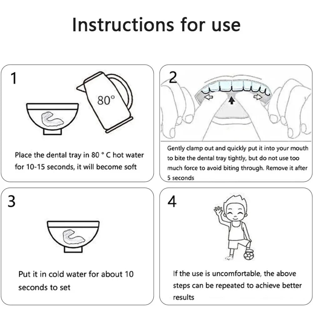(Need to Soak in Hot Water, Heat and Shape before Use) Boxing Braces, Sanda Training, Dental Guards, Dental Braces, Gift Box