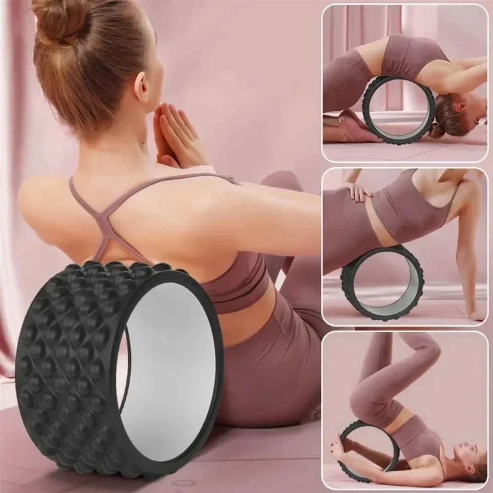 New Premium Foam Yoga Massage Roller Yoga Wheel Back Stretcher Back Massager for Back Pain Relief Gym Home Fitness Equipment