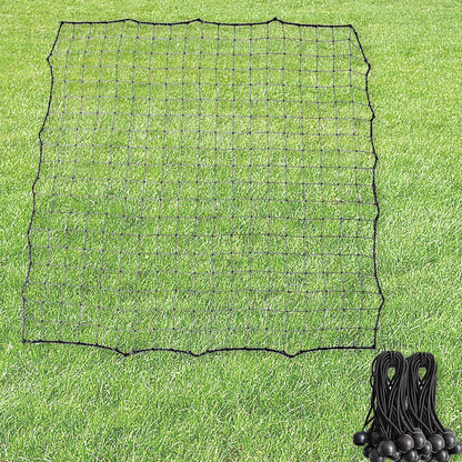 Soccer Rebounder Net Soccer Bounce Back Net with 20 Elastic Ropes Target Goal Net Kickback Football Practice Net for Kids Teens