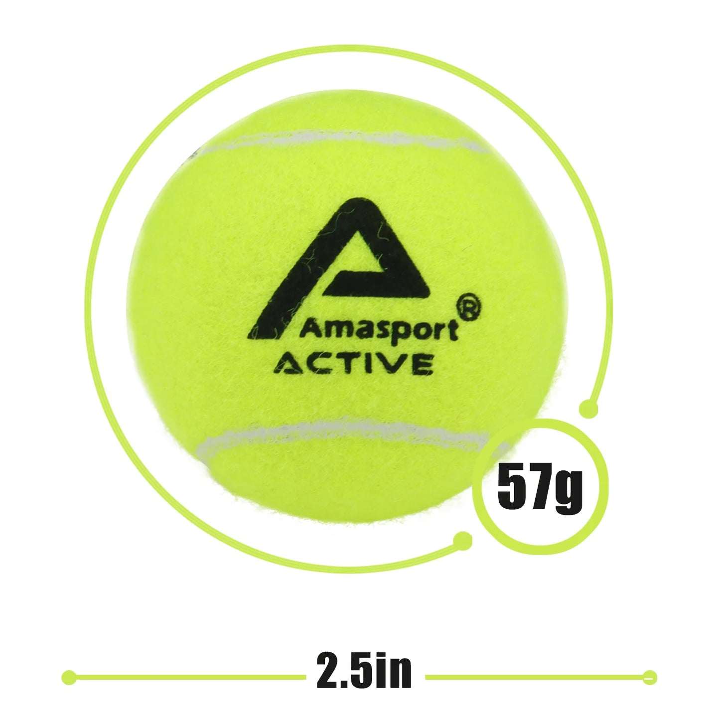 AMASPORT Tennis Balls Practice Training Pressureless High Quality Durable Bouncy Balls for Beginner Tennis Sport