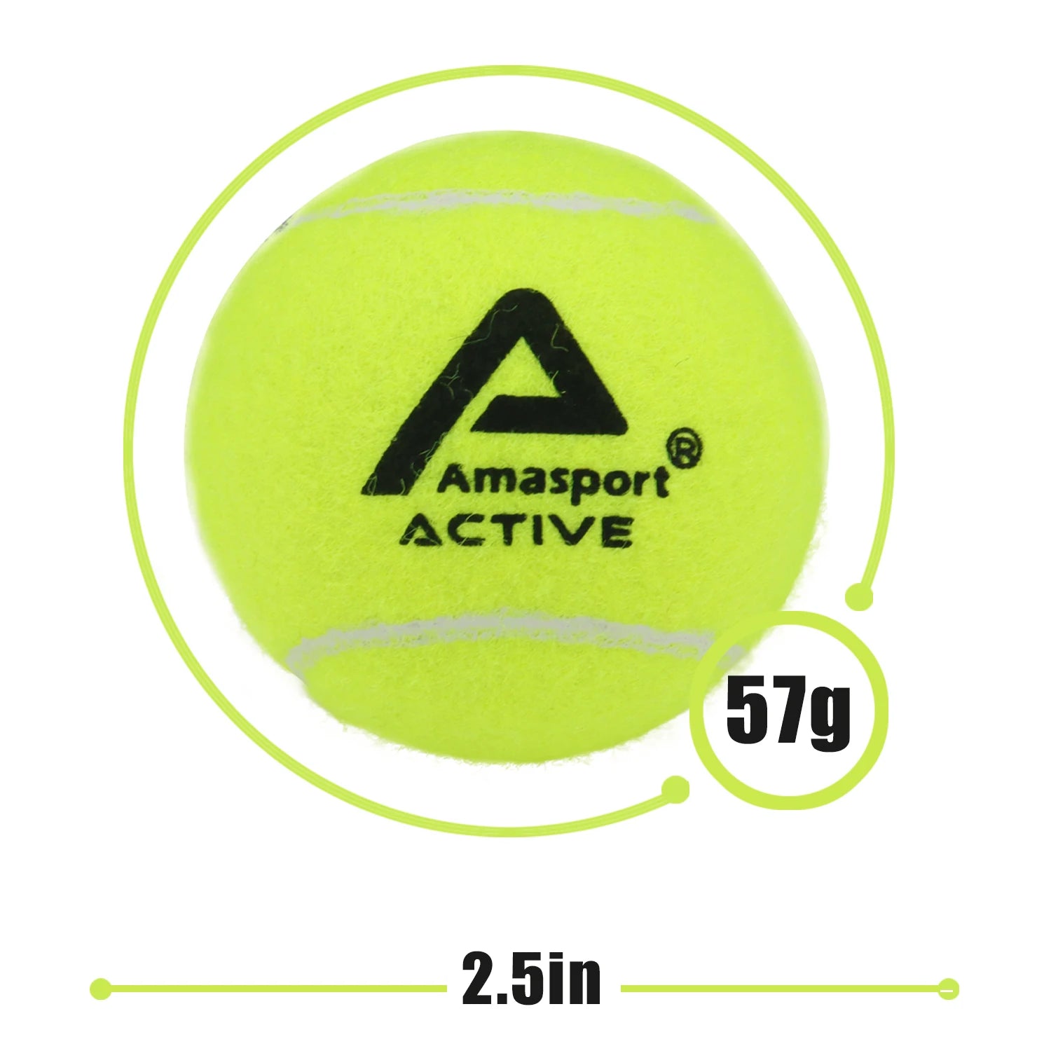 AMASPORT Tennis Balls Practice Training Pressureless High Quality Durable Bouncy Balls for Beginner Tennis Sport