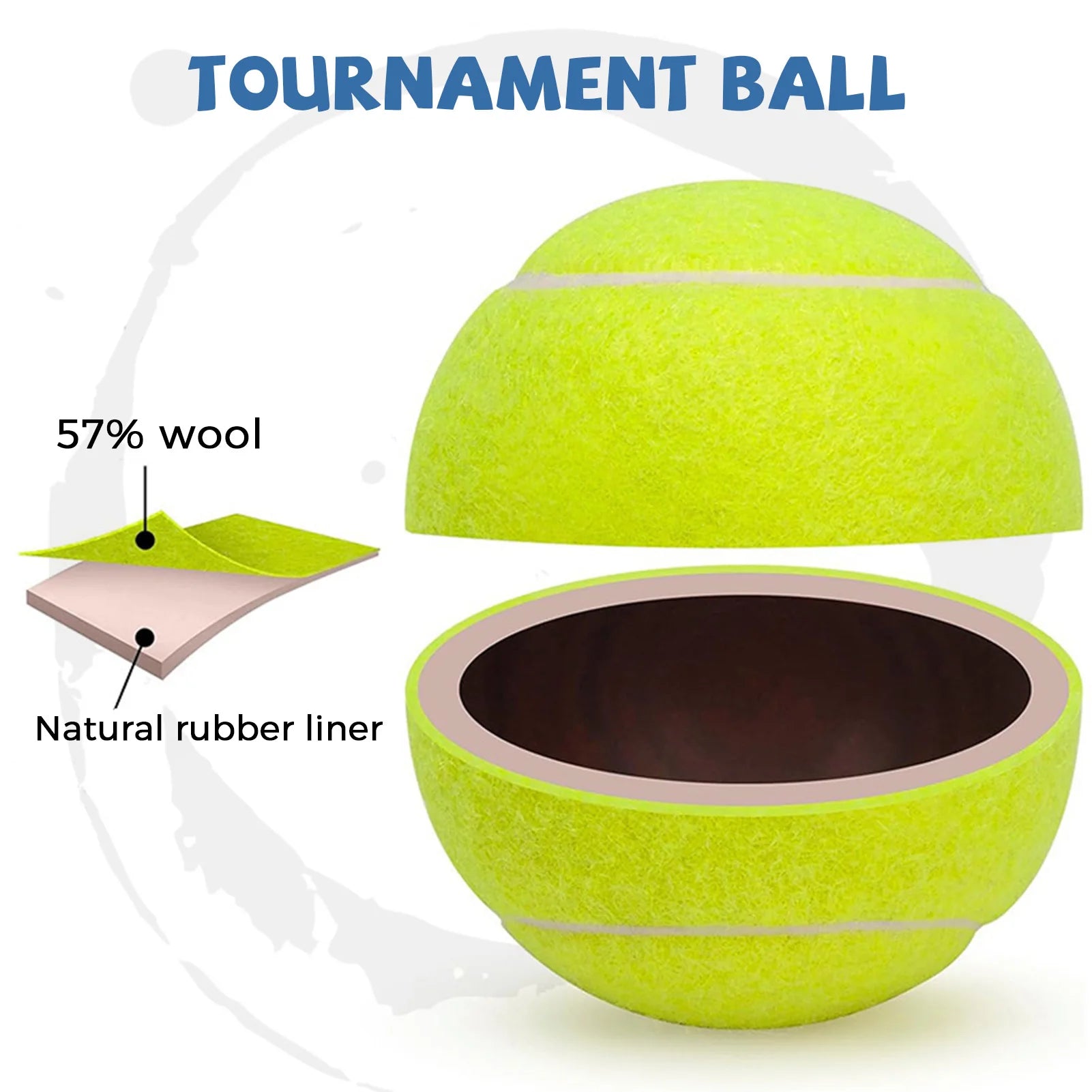 3Pcs Padel Balls Practice Tennis Ball Paddle Tennis Balls High Bounce Tennis Balls