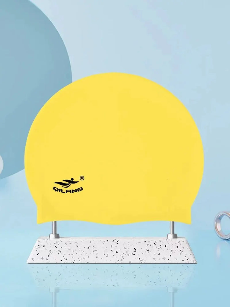 Waterproof Ear Protector with No Wut Head Silicone High Quality Swimming Cap for Children and Adults