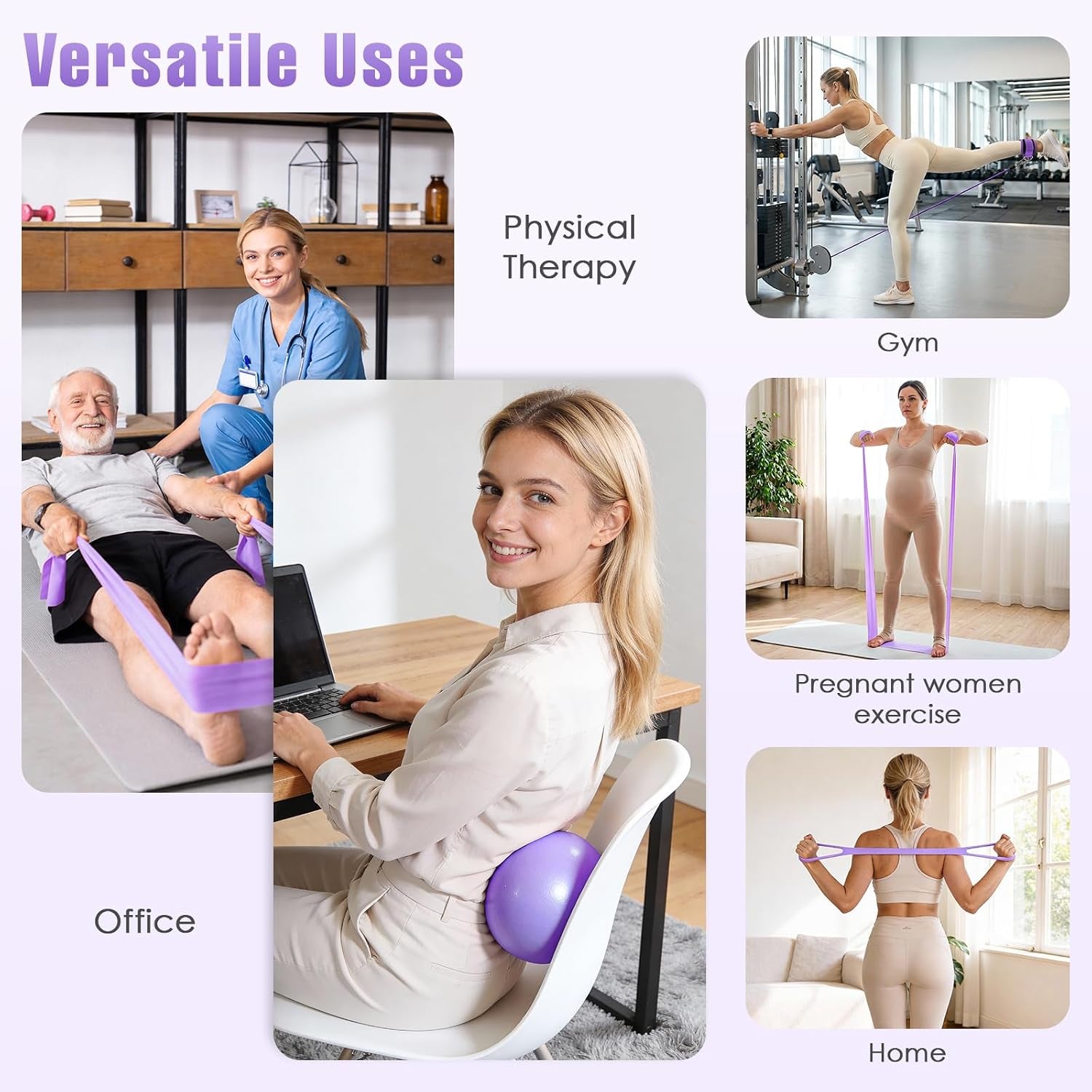Pilates Kit, Pilates Equipment for Home Workouts, Home Pilates Essentials Kit for Women with Pilates Ring and Ball Set, Socks, Ankle Resistance Bands with Cuffs, Resistance Band and Massage Ball