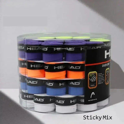 60Pcs/Lot Tennis Overgrip PU Sticky Tennis Racket Sweat Band Absorption Grip Badminton Racket Handle Tennis Griptape