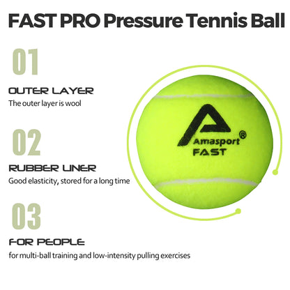 AMASPORT Tennis Balls Practice Training Pressureless High Quality Durable Bouncy Balls for Beginner Tennis Sport