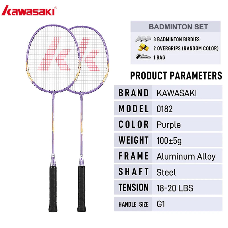 Badminton Set with 2 Badminton Rackets, 3 Shuttlecocks, and Carrying Badminton Bag Suit for Badminton Practice
