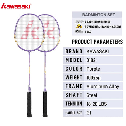 Badminton Set with 2 Badminton Rackets, 3 Shuttlecocks, and Carrying Badminton Bag Suit for Badminton Practice