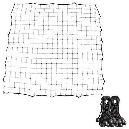 Soccer Rebounder Net Soccer Bounce Back Net with 20 Elastic Ropes Target Goal Net Kickback Football Practice Net for Kids Teens