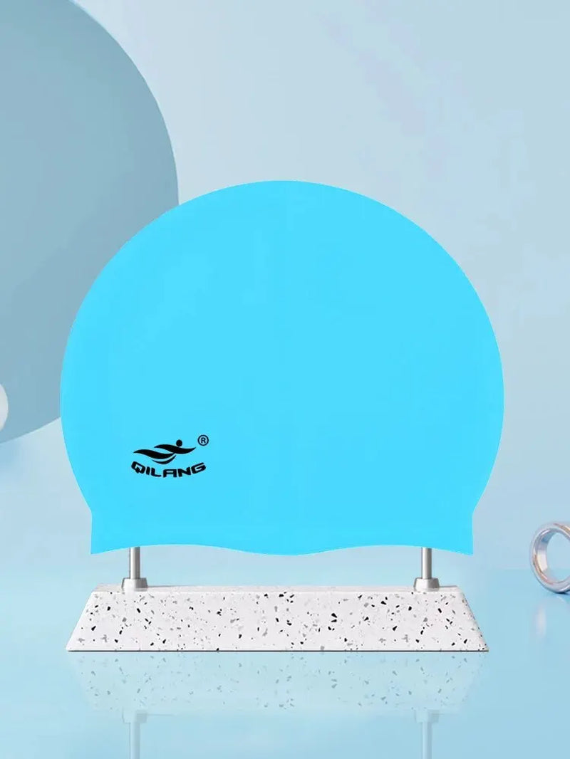 Waterproof Ear Protector with No Wut Head Silicone High Quality Swimming Cap for Children and Adults