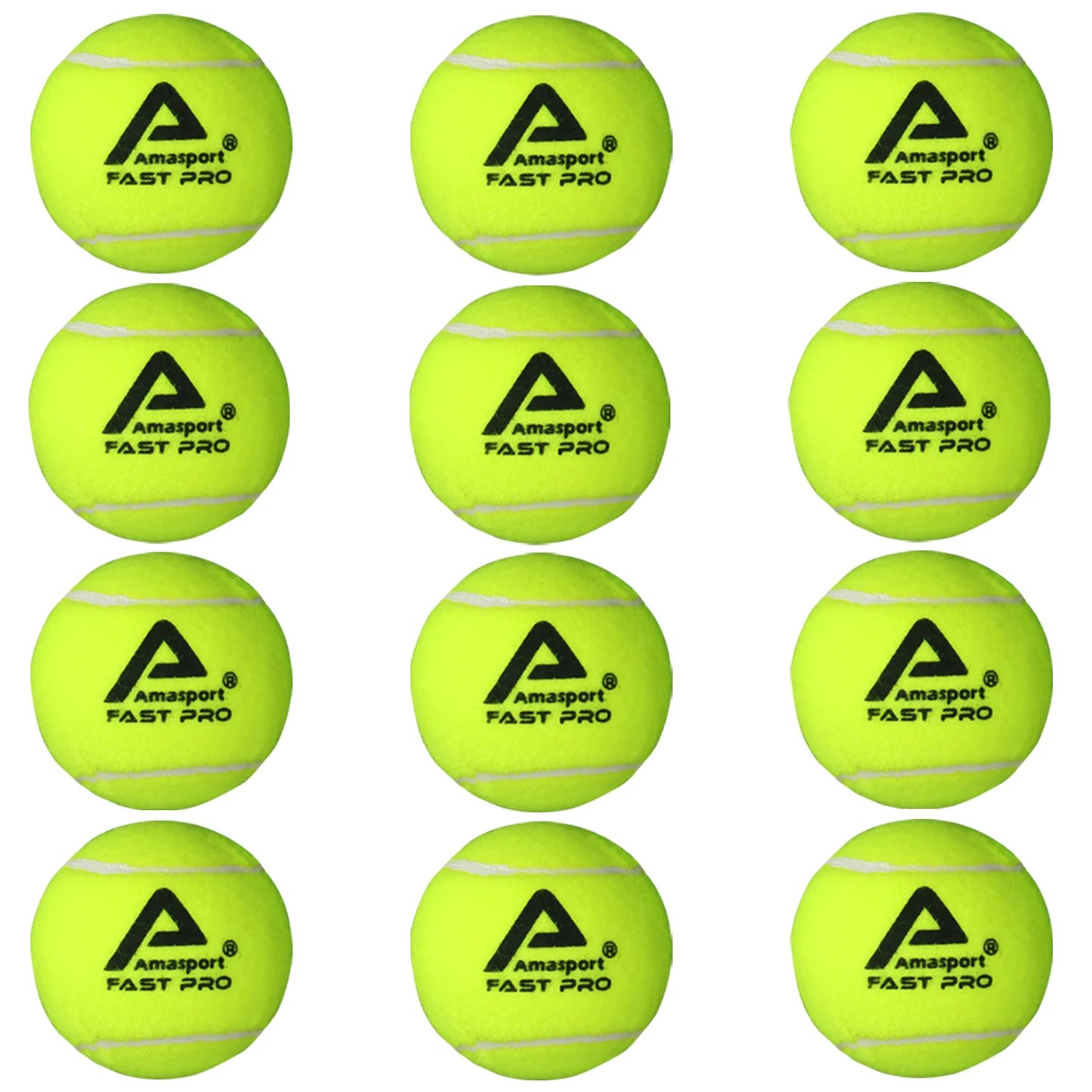 AMASPORT Tennis Balls Practice Training Pressureless High Quality Durable Bouncy Balls for Beginner Tennis Sport