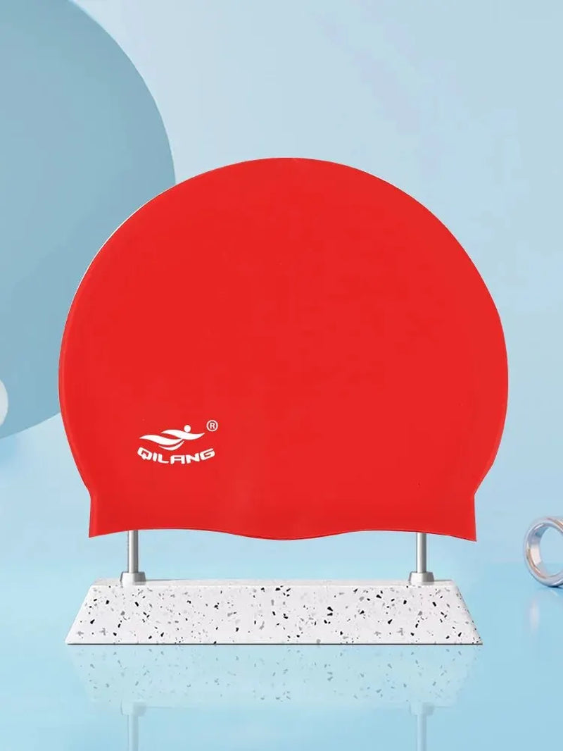 Waterproof Ear Protector with No Wut Head Silicone High Quality Swimming Cap for Children and Adults
