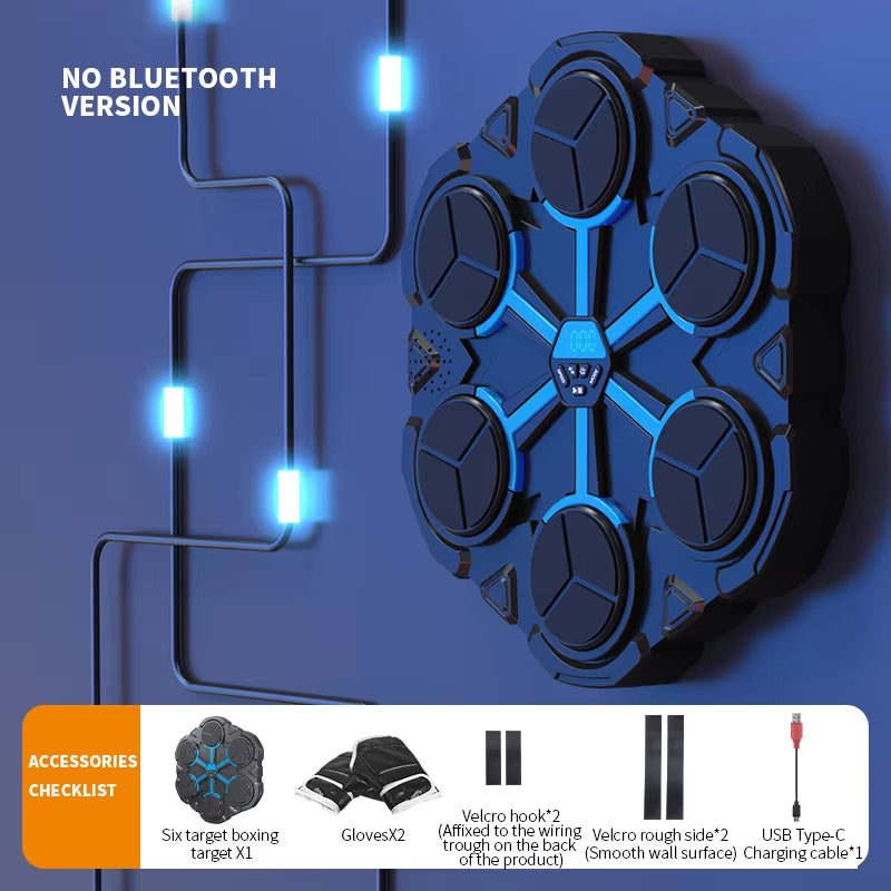Smart Bluetooth Music Boxing Trainer - Decompression and Fitness Wall Target for Home Use