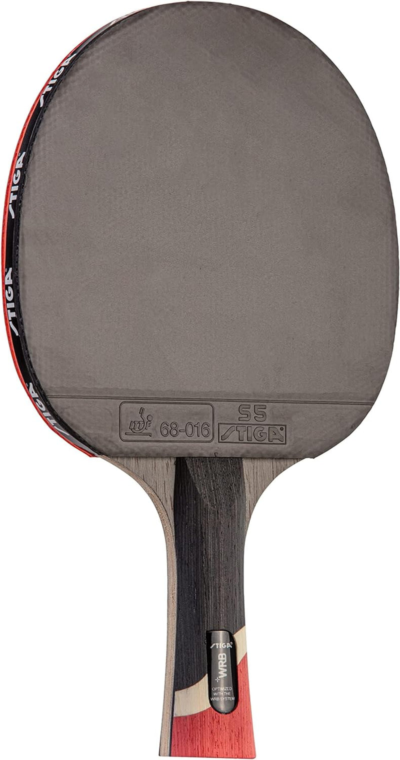 STIGA Pro Carbon + Raptor Performance-Level Table Tennis Rackets with Carbon Technology for Tournament Play - 7-Ply Blade with Flared Handles - 2Mm Sponge for Enhanced Control and Speed