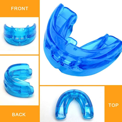 Comfortable Double Braces Athletic Mouthguard Superior No-Boil Design for Maximum Protection of Upper and Lower Teeth