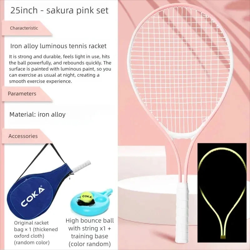 25 Inch Tennis Racket, Children'S Tennis Racket Set, Youth Primary and Secondary School Sports Training Racket,For All Age