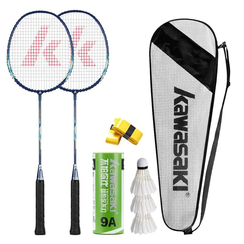 Badminton Set with 2 Badminton Rackets, 3 Shuttlecocks, and Carrying Badminton Bag Suit for Badminton Practice