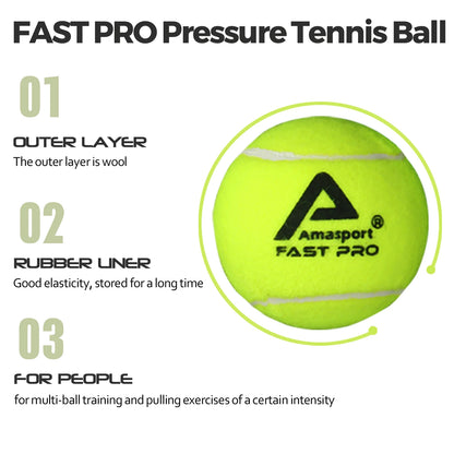 AMASPORT Tennis Balls Practice Training Pressureless High Quality Durable Bouncy Balls for Beginner Tennis Sport